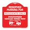 Signmission Reserved Parking Reserved Parking for Residents Only Unauthorized Vehicles Towed Away, RW-1818-23042 A-DES-RW-1818-23042 - alternate 1